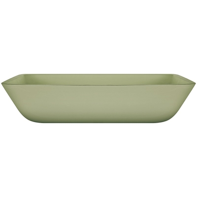 105mm 330mm Counter Top Bowl Sink مستطيل أبيض فاتح الحمام الأخضر