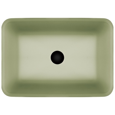 105mm 330mm Counter Top Bowl Sink مستطيل أبيض فاتح الحمام الأخضر