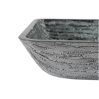 أحواض غسيل الحمام من التيتانيوم الأسود / الرمادي L460 * W330 * H105mm بالوعة سوداء مستطيلة