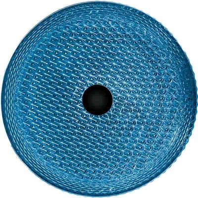 حوض غسيل زجاجي حديث مطلي باللون الأزرق ، حوض غسيل زجاجي أزرق