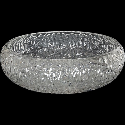 الكرة الشكل جولة السلطانية بالوعة الحمام سفينة 170mm كريستال واضح كونترتوب شنت