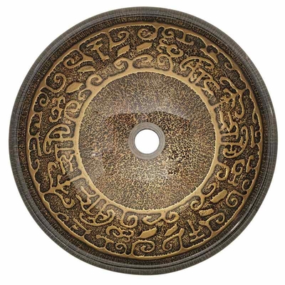 براون بالوعة الزجاج المقسى الغرور جولة 45mm 12mm كونترتوب الحمام