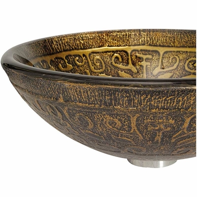 براون بالوعة الزجاج المقسى الغرور جولة 45mm 12mm كونترتوب الحمام