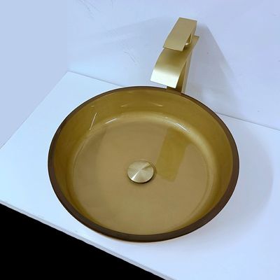 110 ملم ارتفاع نحى حوض زجاجي 420 ملم طول جولة بالوعة سفينة دائرية