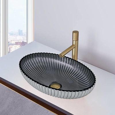 يموت صب وعاء زجاجي دخان رمادي اللون الداخلي 135 ملم ارتفاع