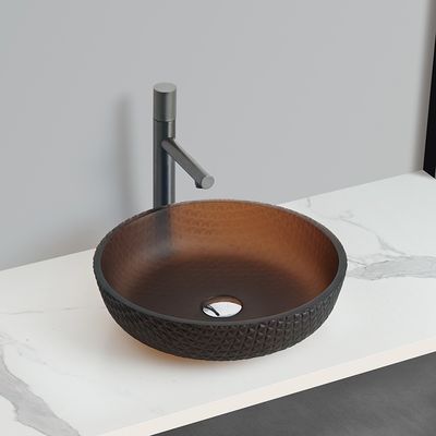 غسالة غسيل زجاجية مستديرة مع فتحة تصريف 45 ملم 1.75 بوصة سهلة تنظيف حوض غسيل الأوعية