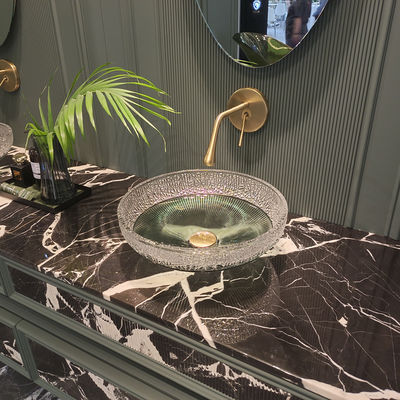 12 ملم سميكة الحوض الزجاجي المستديرة لا تدفق مستديرة 12 ملم سمك