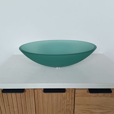 حوض غسيل الزجاج العلوي ذو القوة العالية مع وضع الصرف المركزي